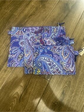 NWT Purple Paisley Zip Pouch Set - chicos Women Bagsi